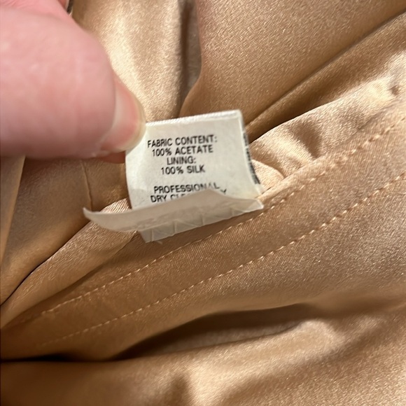 Vintage Richard Tyler Couture Pale Brown Strapless Dress Size 8 - Picture 9 of 13